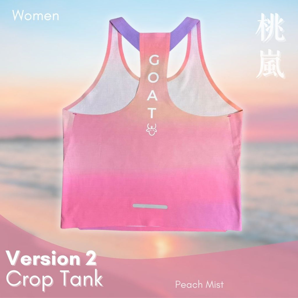 Women's Seamless Crop Tank Version 2 - Peach Mist