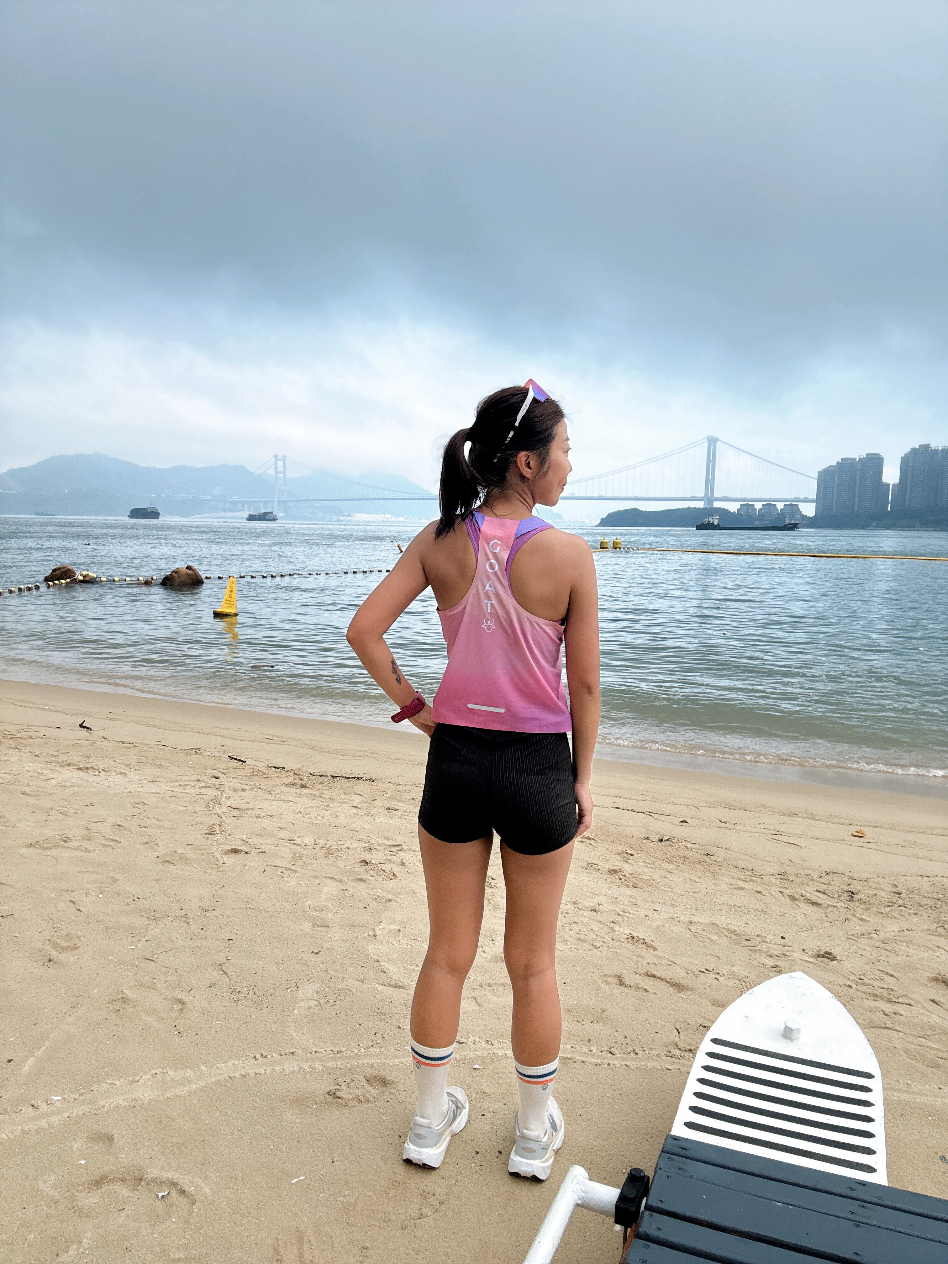 Women's Seamless Crop Tank Version 2 - Peach Mist