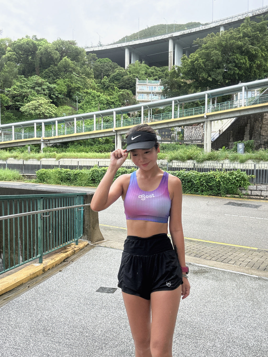 女裝無縫半截背心（特短款）- 暮光