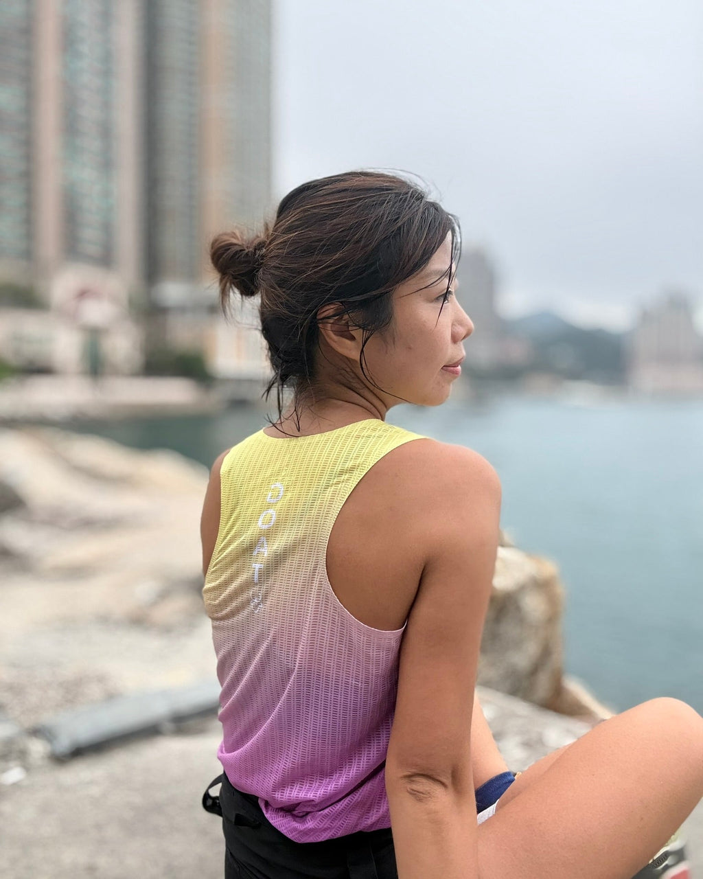 女裝無縫背心 - 桃沙