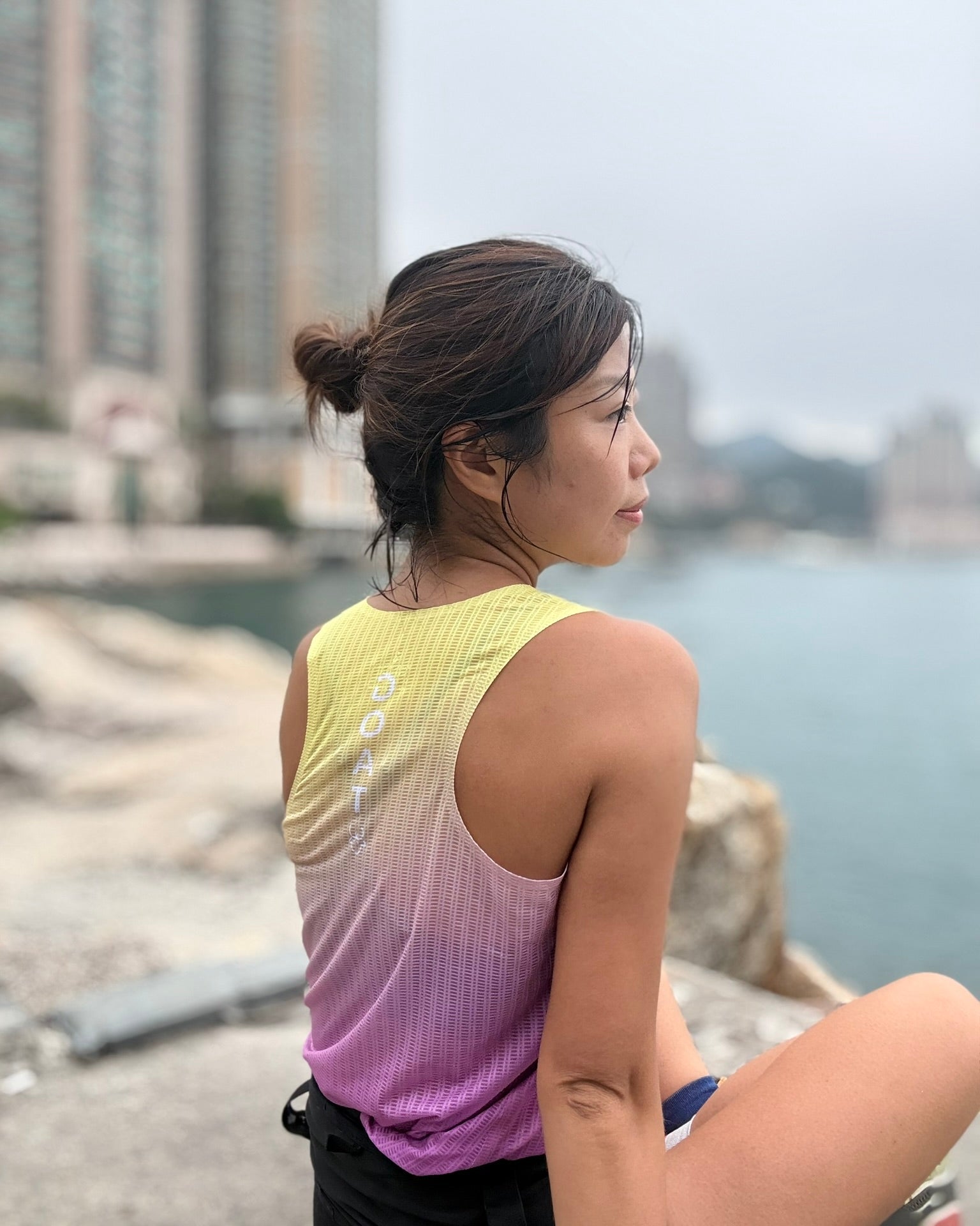 女裝無縫背心 - 桃沙