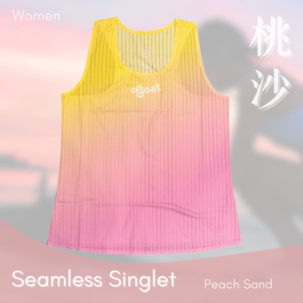 Women's Seamless Singlet - Peach Sand