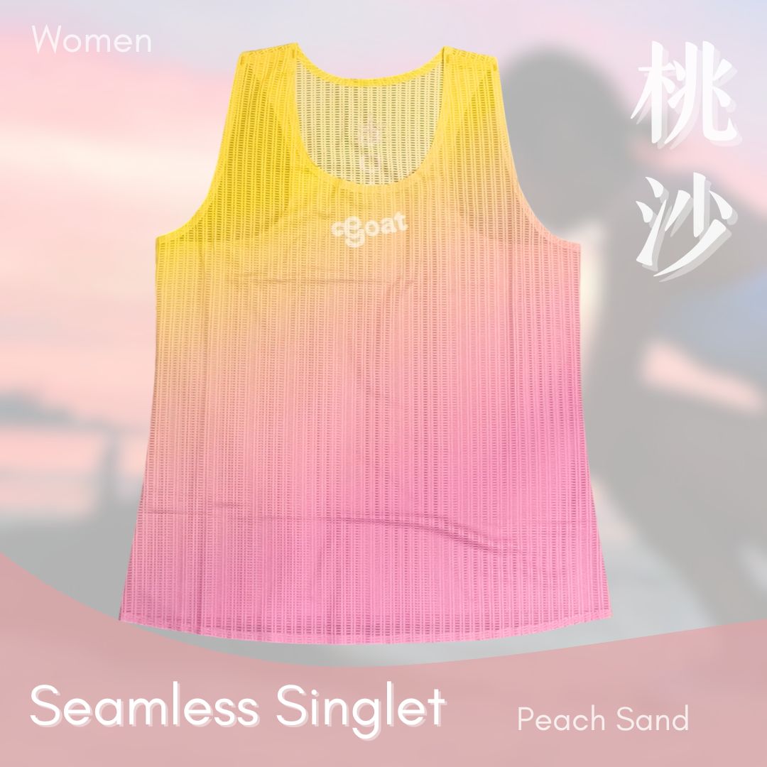 Women's Seamless Singlet - Peach Sand