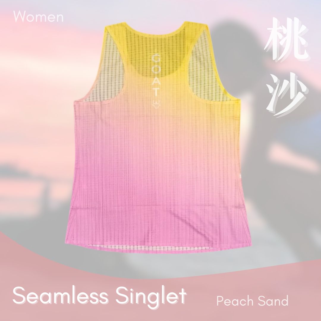 Women's Seamless Singlet - Peach Sand