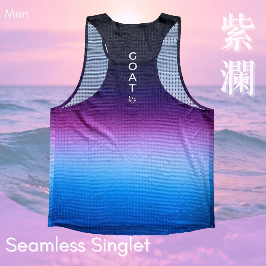 Men's Seamless Singlet - Violet Swell