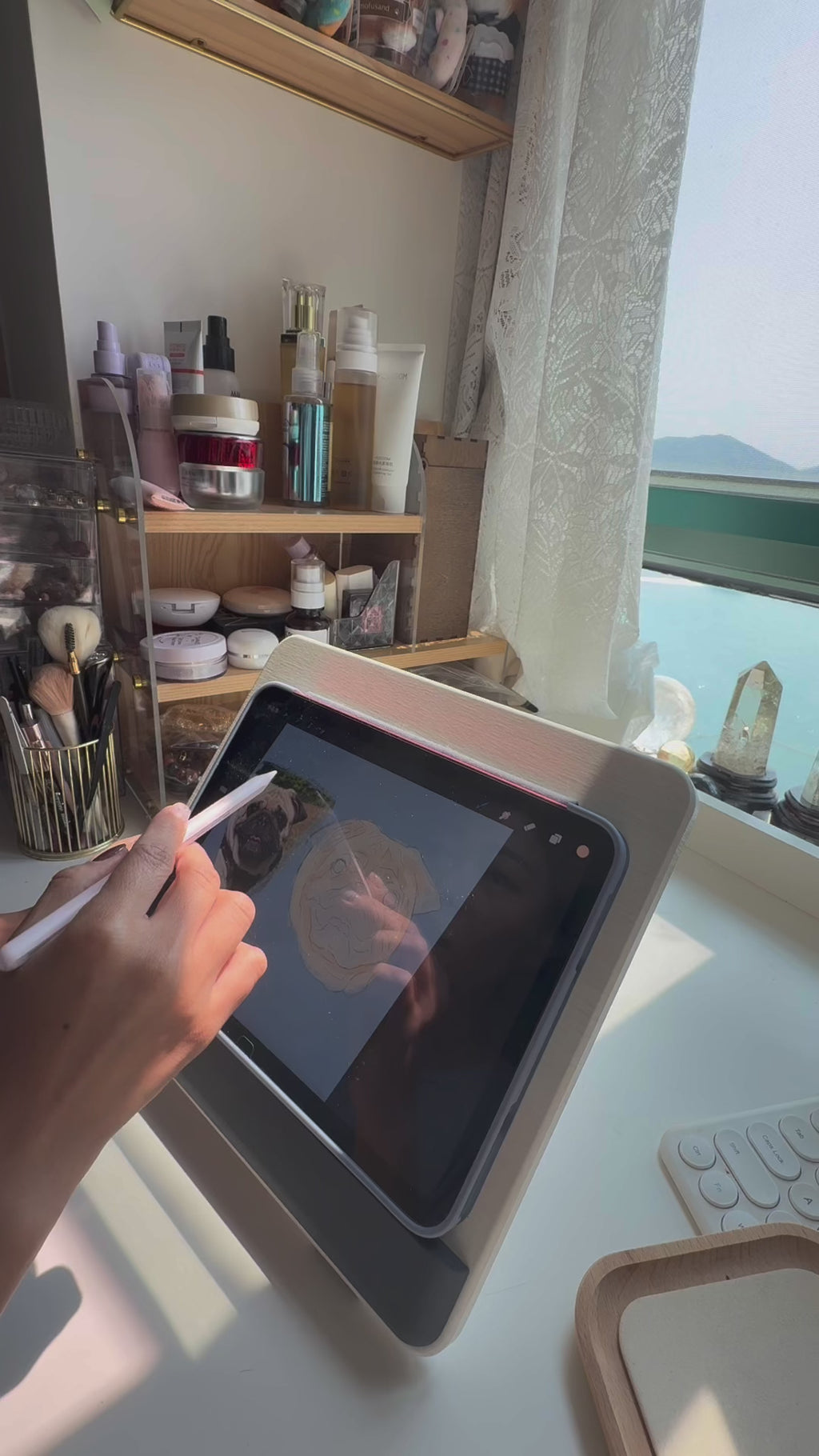 Bespoke Hand-Drawn Pet Portrait - Canvas Bag - Two Pets